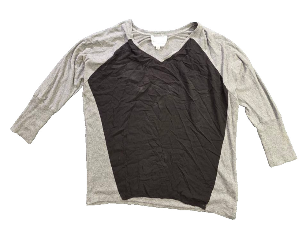 Vince Camuto Colorblock Pullover Women's Medium Black Ivory A011341